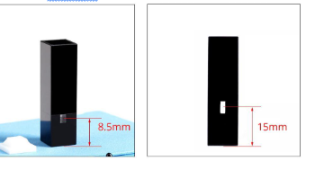 How to determine the sub micro cuvette Z dimension?