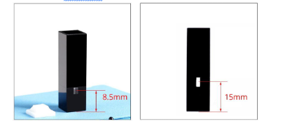 How to determine the sub micro cuvette Z dimension?